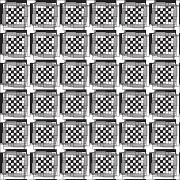 Modern Monochrome Architectural Grid Pattern, Abstract Geometric Line Art