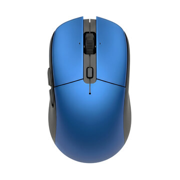 Blue computer mouse wireless design smooth contours comfortable grip precise tracking for everyday computer tasks and gaming high performance.