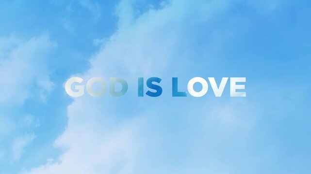 Christian Minimal Modern Typography Animation &ndash; GOD IS LOVE Seamless Loop Background