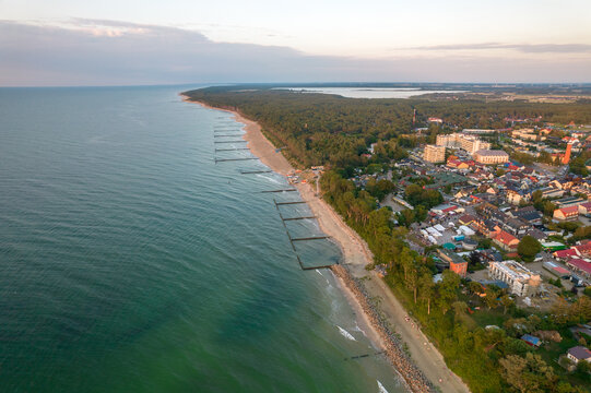 Beach in Jarosławiec. Baltic sea. Poland.