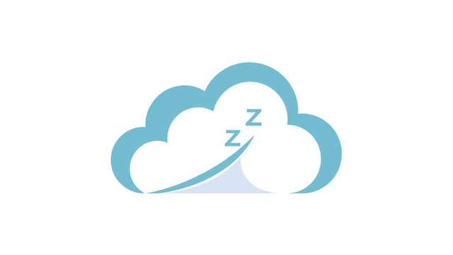 Sleep Cloud Dream Symbol Icon.