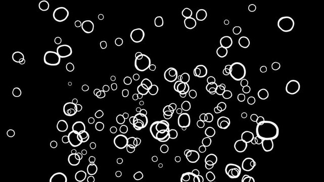 water drops on black background motion graphic video. bubbles on black background motion