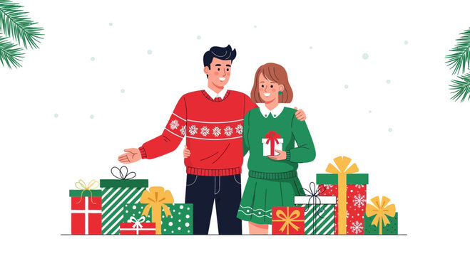 Friends cheering and celebrating with gifts in a festive indoor setting together