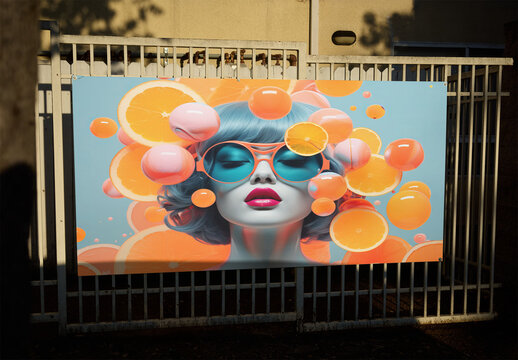 Mockup Sign Location in Los Angeles Area