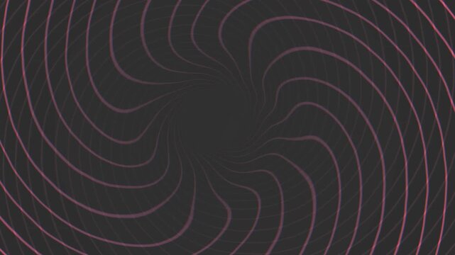 Abstract pink curved lines forming vortex pattern in seamless motion graphic video footage for dynamic backdrop and design element