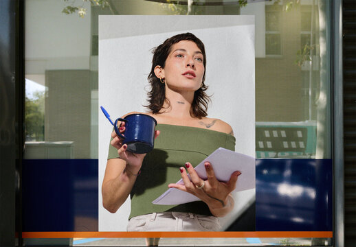 Poster on a Shop Window Display