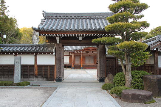 buddhist temple (torin-ji) in matsue in japan 