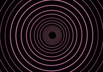 Fototapeta premium Abstract geometric pattern showing expanding concentric rings of light and shadow, representing vibrational energy and deep conceptual agreement, synchronicity, echo, illumination