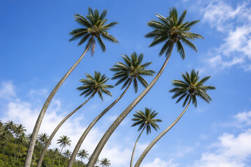 Obraz premium Ceroxylon quindiuense, Andean Wax Palm, from Colombia, photographed in natural environments. Perfect for print decor or nature collections. Arecaceae, the planet's most iconic plant family