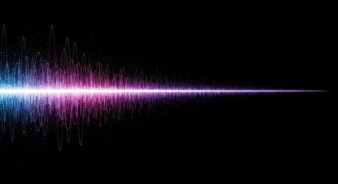 Abstract illustration showing a digital signal waveform with a planned interruption or gap, representing timing control for complex systems, control, synchronization, modulation