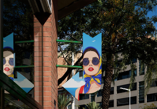 Sign for a Business in an Urban Area