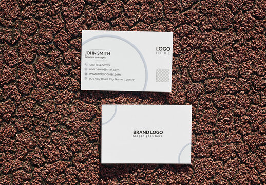 Business Card Mockup for Front and Back