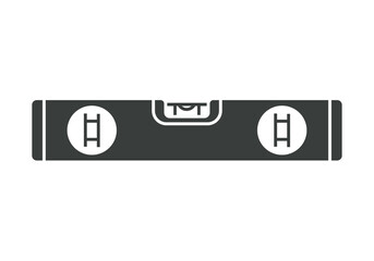 Herramienta de nivel de burbuja para construcción y carpintería en color gris oscuro