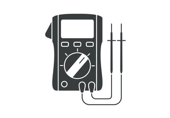 Multímetro digital con sondas de prueba para mediciones eléctricas 