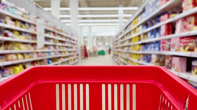Choosing food from shelf at the supermarket,vegetables in the grocery section, Grocery stores 