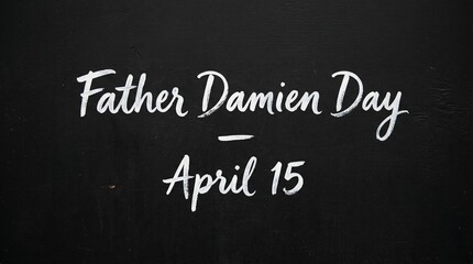 Fototapeta premium Father Damien Day April 15
