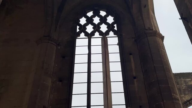 Towering Gothic Facade of the Cath&eacute;drale Saint Just et Saint Pasteur