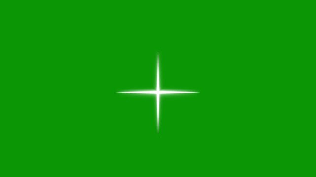 Elegant Twinkle Stars Sparkling Animation for Festive Holiday Events Featuring White Cartoon Vector Doodles with Glowing Light Effects and Smooth Retro Shine on a Seamless 4K Green Background