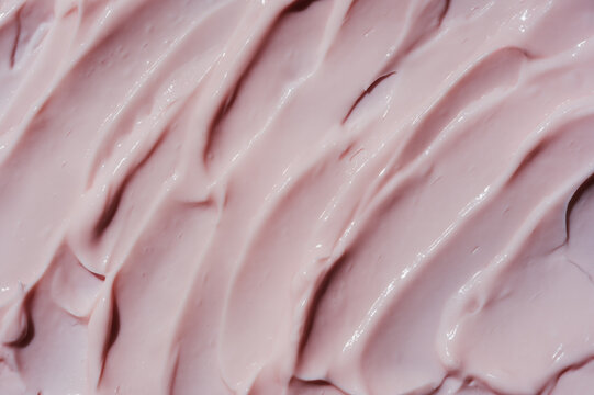 Creamy pink texture, body or face care concept