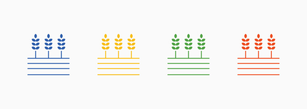 Agriculture Icon Set Color Multiple Style Collection Element For Design