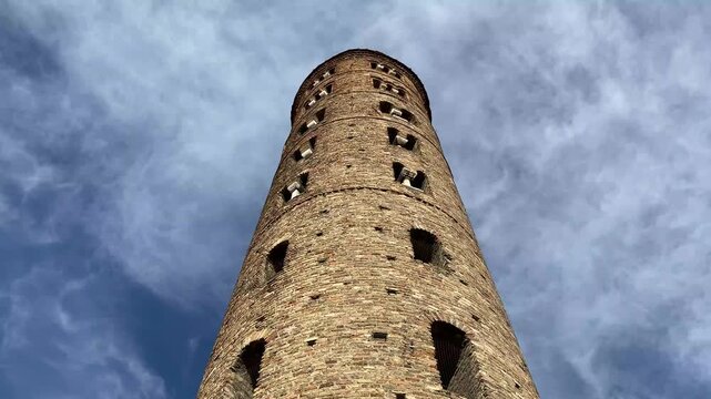 Historic Brick Church Bell Tower in the City of Ravenna