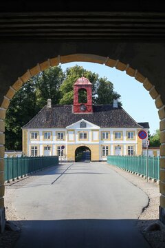 Gate at Valdemar's castle on the island of Tasinge near Svendborg in southern Denmark
