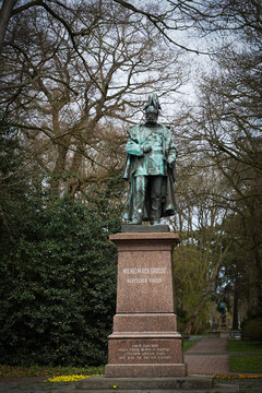 Wilhelmshaven ,Germany. April 3, 2026. Historic Kaiser Wilhelm statue in Wilhelmshaven captured in a public urban setting. Editorial and documentary use recomended
