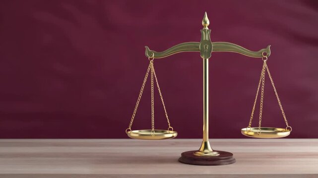 A symbol of law and order, the golden scales are a universal representation of balance and fairness.