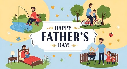 Fototapeta premium Happy Father's Day background design