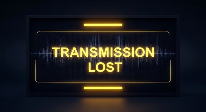 The digital display screen indicating a transmission loss in communication systems
