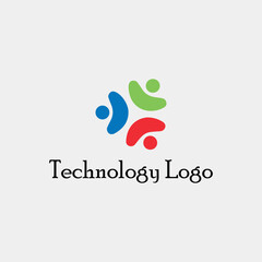 Fototapeta premium tech logo design vector
