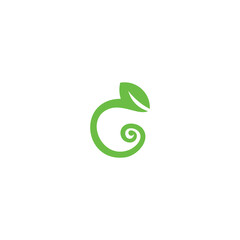 Obraz premium Spiral leaf logo design on white background, nature-inspired symbol. vector logo design. vector eps 10