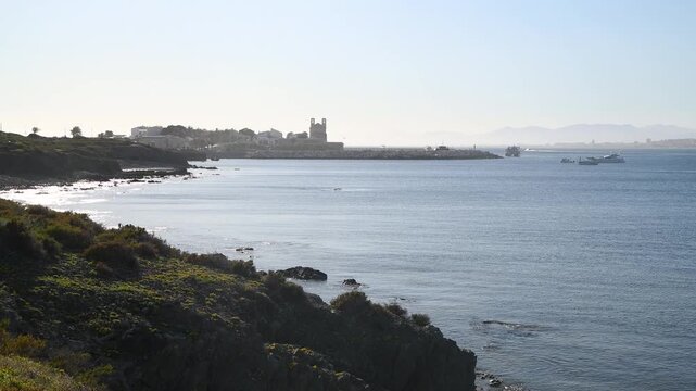 Tabarca Island Alicante Spain &ndash; Beaches, Church and Harbor with Boats Vacation Destination