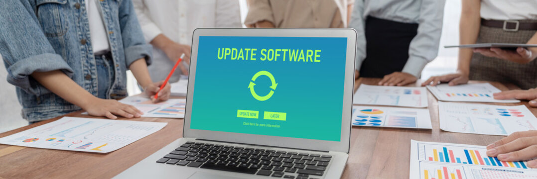 Software update on computer for brisk version of device software upgrade
