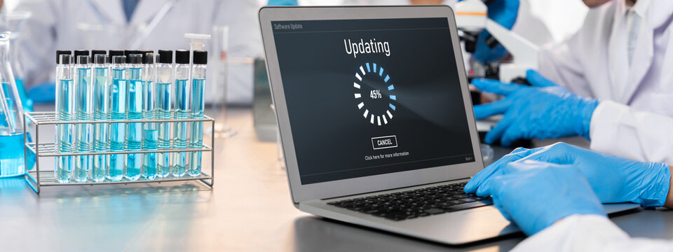Software update on computer for brisk version of device software upgrade