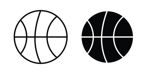 Obraz premium Basketball icon Outline Style. Vector Illustration in flat For Graphic Design