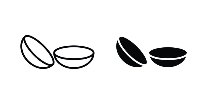 contact lenses icon Outline Style. Vector Illustration in flat For Graphic Design