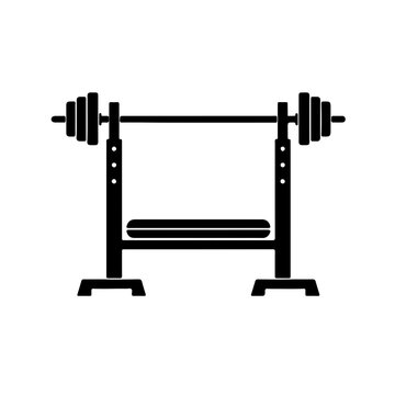 bench press machine on white background 