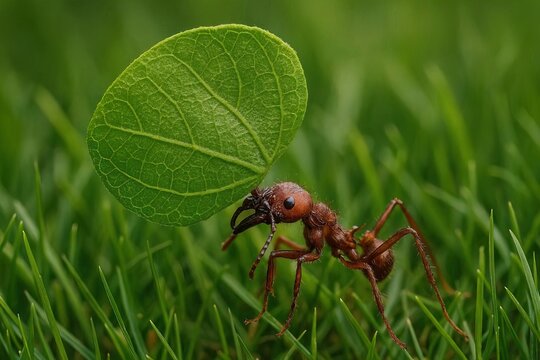 ants in nature, macro shot