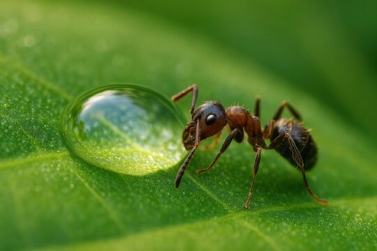ants in nature, macro shot