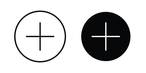 Obraz premium Plus icon Outline Style. Vector Illustration in flat For Graphic Design