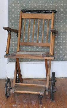 Old Wooden Wheelchair