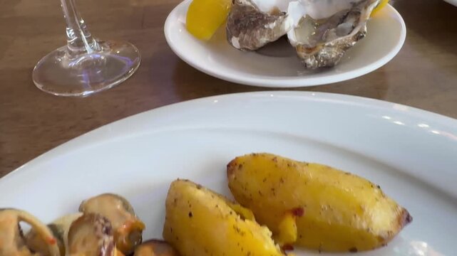 oysters with potatoes