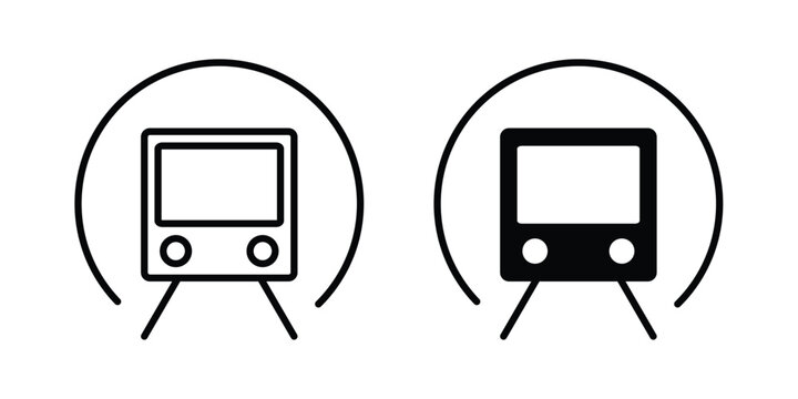 Subway icon Outline Style. Vector Illustration in flat For Graphic Design