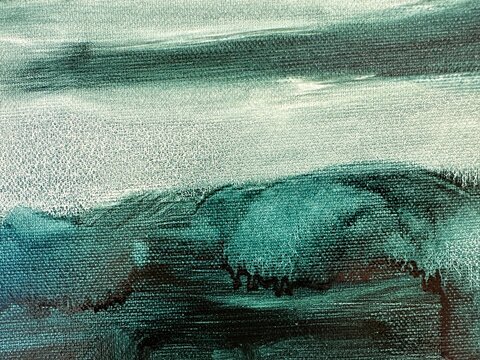 Watercolor Painting Template with Soft Strokes on Rough Paper Texture