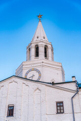 Obraz premium Spasskaya Tower in sunny summer day. Kazan Kremlin. Republic of Tatarstan. Kazan. Russia