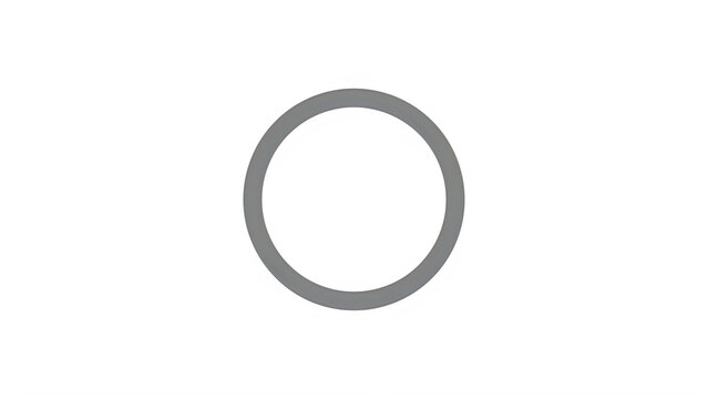 Gray rubber oring seal on transparent background for industrial use