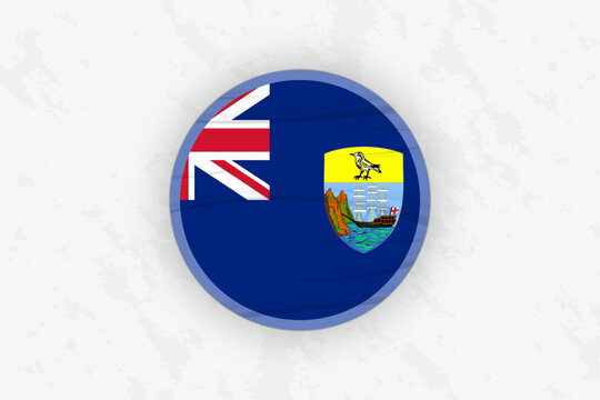 Saint Helena Flag Circular Sticker Design, National Pride Decal.