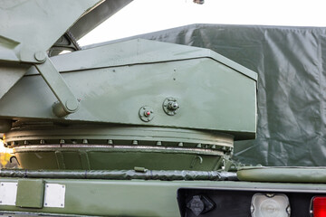 Military equipment and army equipment.. Extensive evaluation of weapon targeting and turret movement mechanisms. Indepth analysis of missile launcher operations and precision aiming © NastyaPhoto