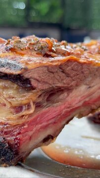 costilla ancho parrilla, asado argentino